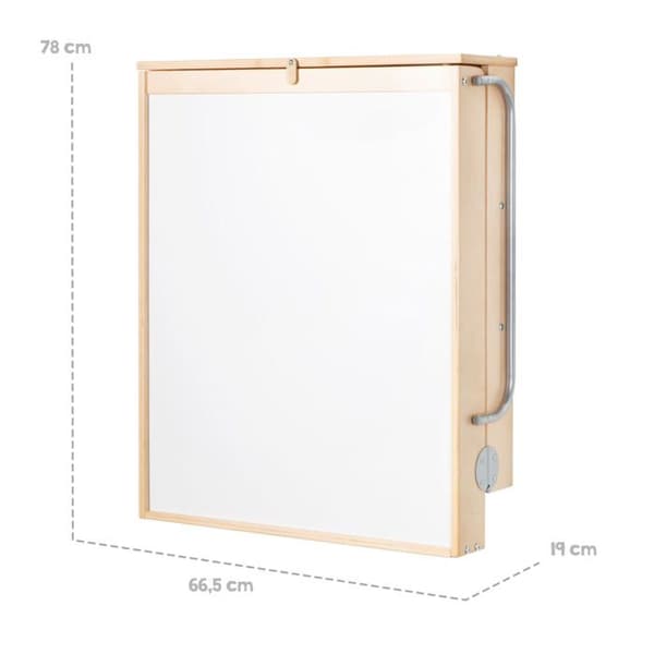 ROBA Väggmonterad Skötbord - Fällbar och Vikbar - Skötbädd och Integrerade Hyllor - Lätt att Installera - Naturträ