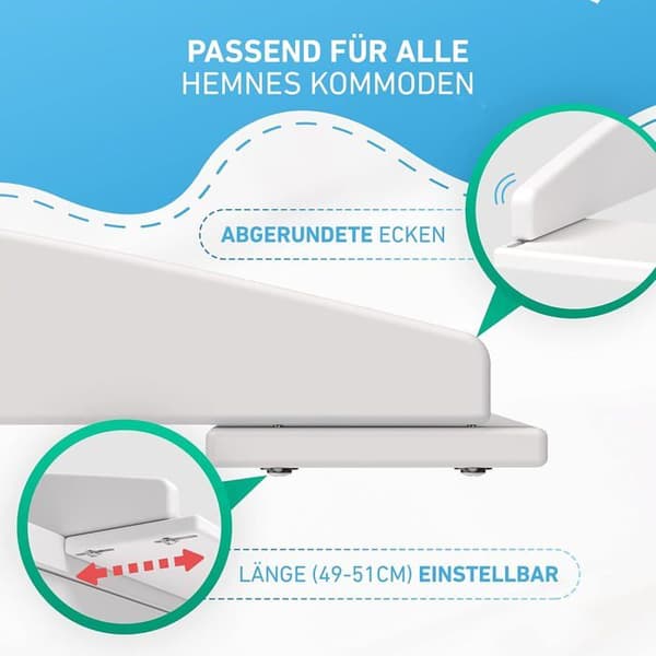 FLIPLINE Skötbord för IKEA HEMNES Byrå - Vägg- och Byråsäkerhet - Tillbehör