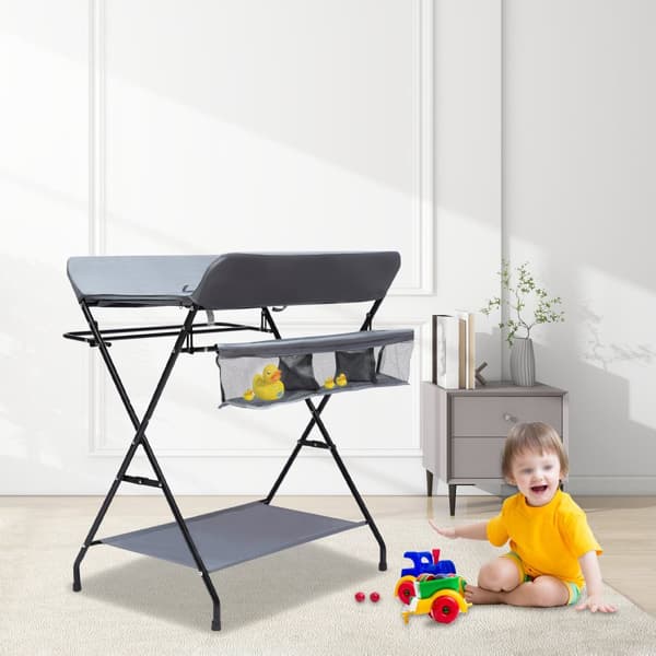 Babyskiftemåtte, Foldbart design, Høj belastningskapacitet, Ergonomisk højde