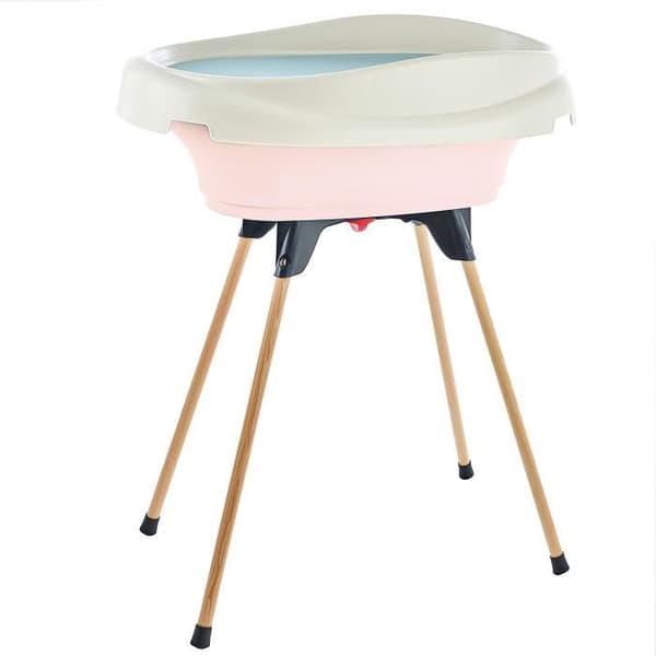 Skötbord och badkarspaket - THERMOBABY - VASCO - Puderrosa - 2 i 1