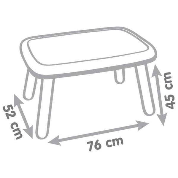 SMOBY - KID Grönt barnbord - Anti UV - 4 barn - Tillverkat i Frankrike