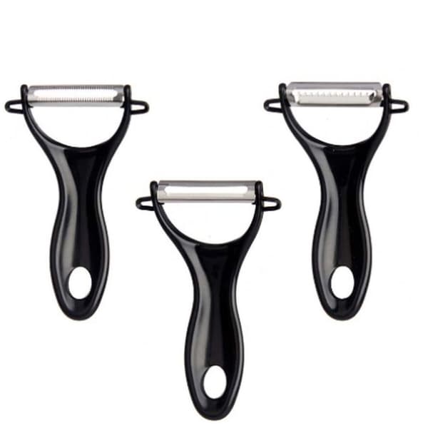 Frukt- och grönsaksskalare Kinvara 86886 Svart Rostfritt stål Set (12 antal)