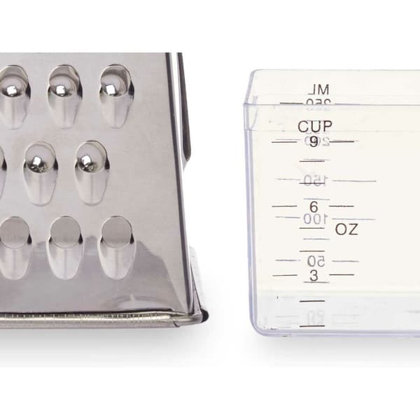 Strimlare med behållare Transparent Rostfritt stål 9,5 x 20,5 x 6,7 cm (24 antal)