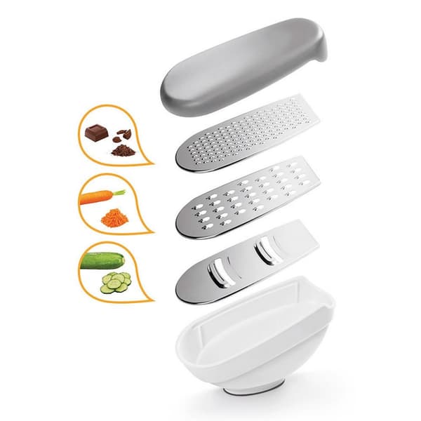 Strimlare med behållare Metaltex Rap-Box 3 i 1 ABS Akryl (21 cm)