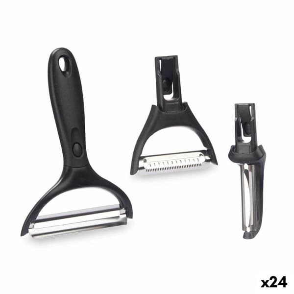 Skrellersett Kinvara KT190129 Rustfritt stål polypropylen ABS Utskiftbare hoder 3 Deler (24 enheter)