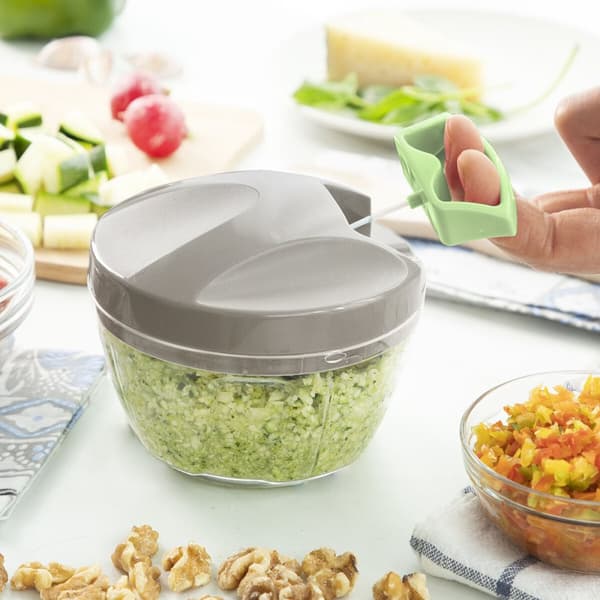 Manuaalinen minikasvisleikkuri vetonarulla Spinop InnovaGoods