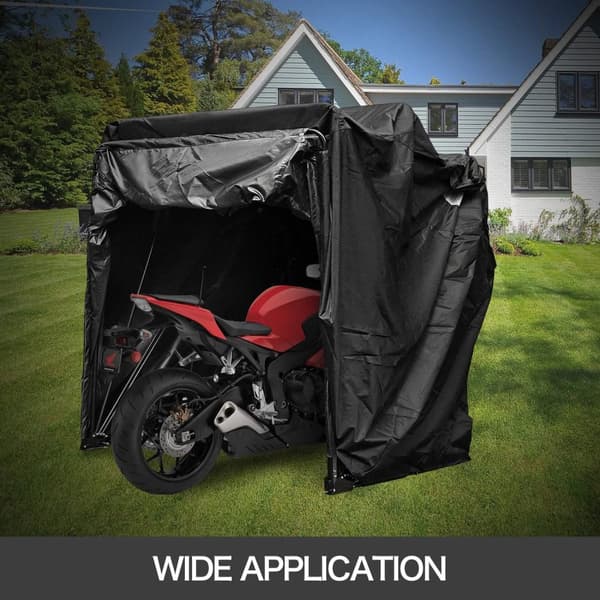 340x137x195 cm bärbart universellt vattentätt motorcykelskydd med hållbar och robust ram, hög säkerhetsfaktor, lätt att sätta upp