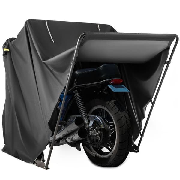 340x137x195 cm bärbart universellt vattentätt motorcykelskydd med hållbar och robust ram, hög säkerhetsfaktor, lätt att sätta upp