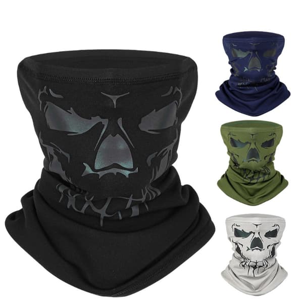 Bandana Mask Ansiktsmaske Halsvarmer Vindtett Balaclava - Svart