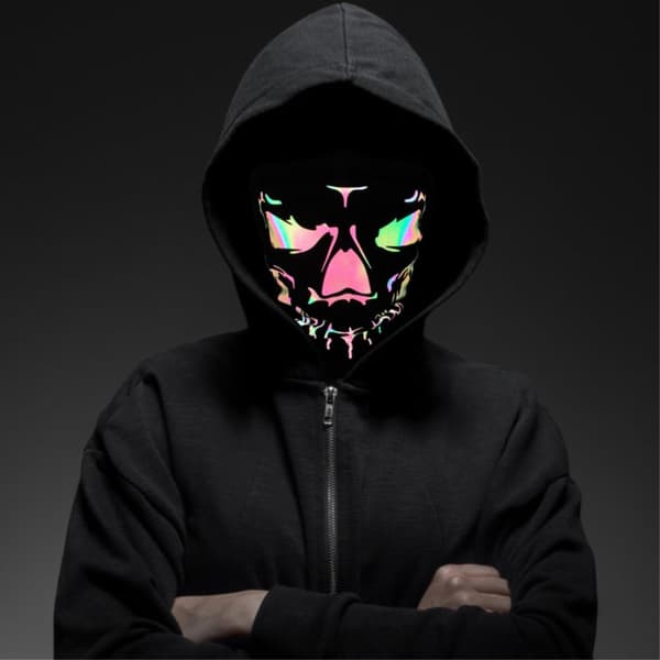 Bandana Mask Ansiktsmaske Halsvarmer Vindtett Balaclava - Svart