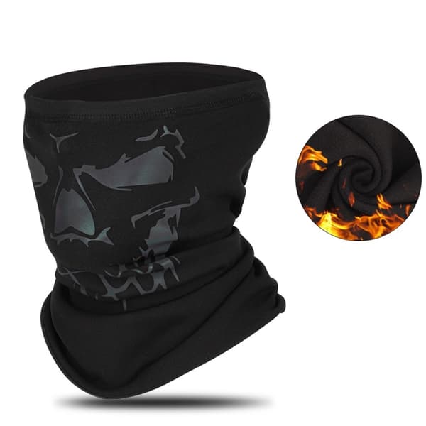 Bandana Mask Ansiktsmaske Halsvarmer Vindtett Balaclava - Svart