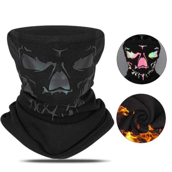 Bandana Mask Face Mask Kaulanlämmitin Tuulenpitävä Balaclava - Musta