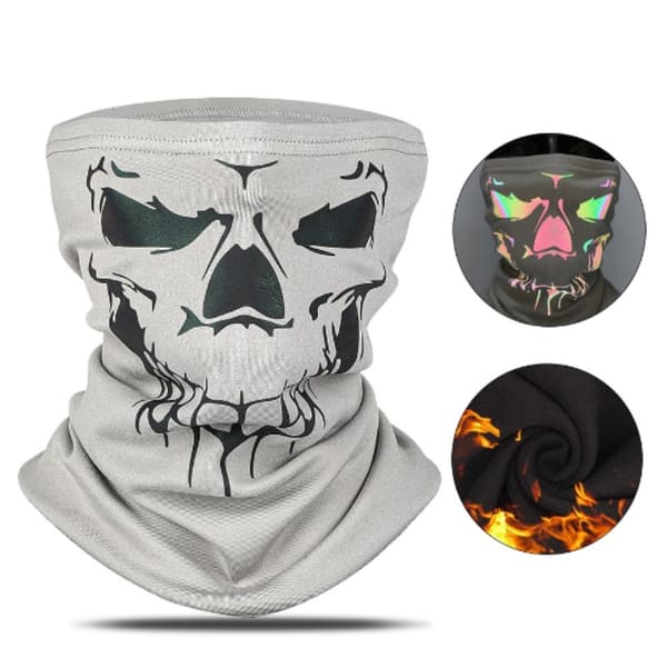 Bandana Mask Face Mask Kaulanlämmitin Tuulenpitävä Balaclava - harmaa