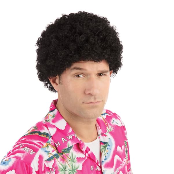 Bristol Novelty Unisex Adults Short Curly Afro Wig Black One Size