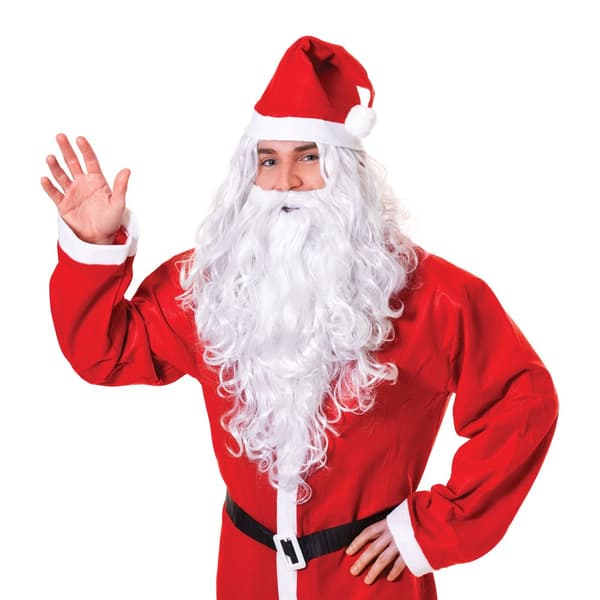 Bristol Novelty Unisex Adults Santa/Wizard Wig And Beard White One Size