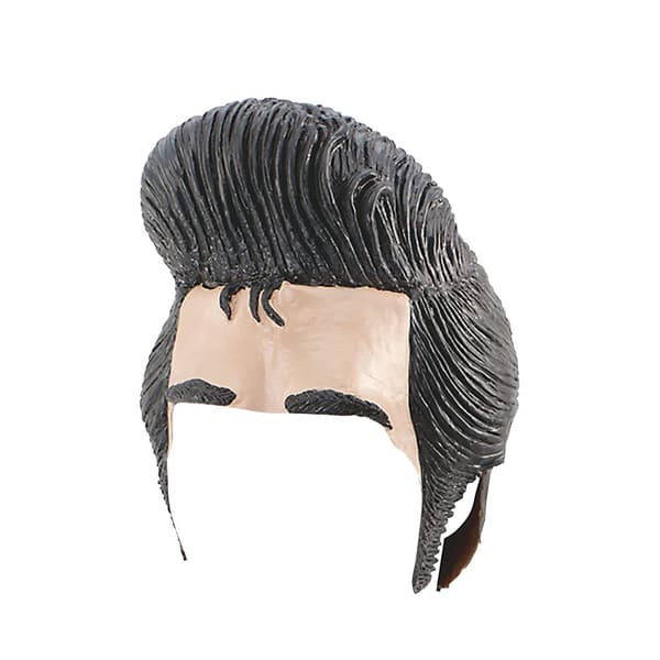 Bristol Novelty Unisex Teddy-Boy Headpiece/Sideburns Plastic Wig Beige/Black One Size