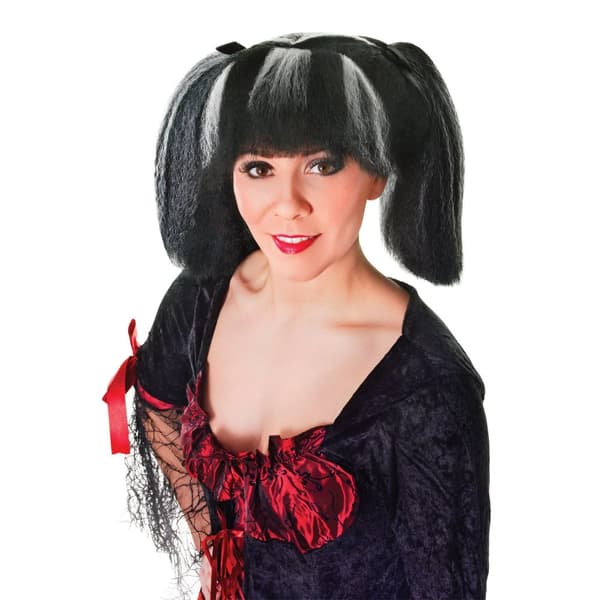 Bristol Novelty Unisex Adults Steampunk Wig Black/White One Size