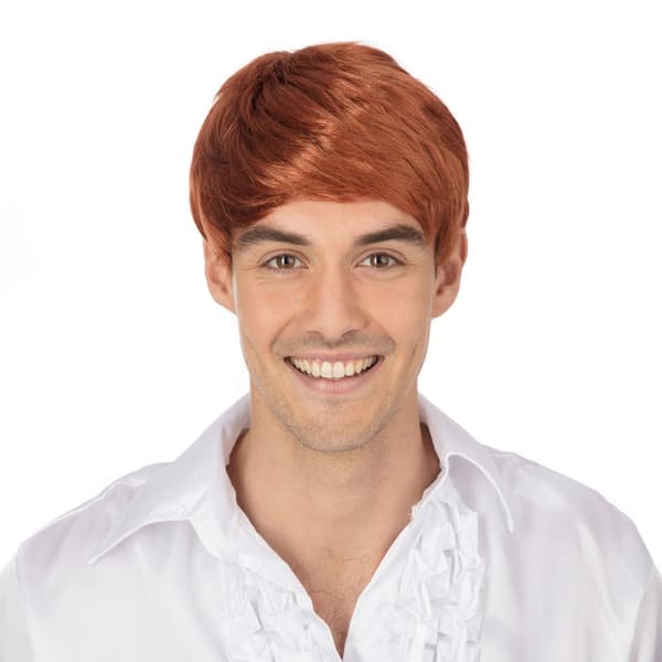 Bristol Novelty Mens 60s Short Wig Ginger One Size