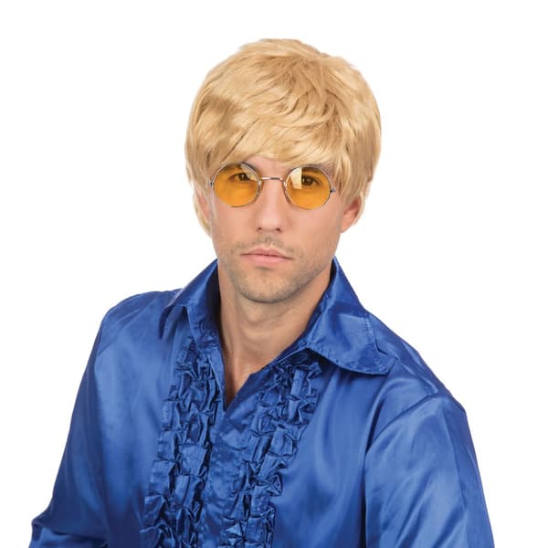 Bristol Novelty Kort paryk til mænd Blond One Size
