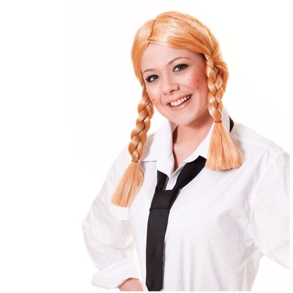 Bristol Novelty Unisex Schoolgirl Wig Blonde One Size