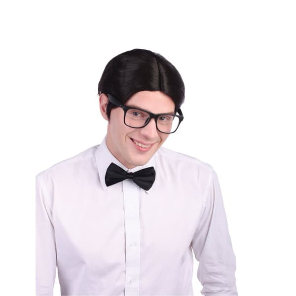 Bristol Novelty Mens Nerd Wig Black One Size