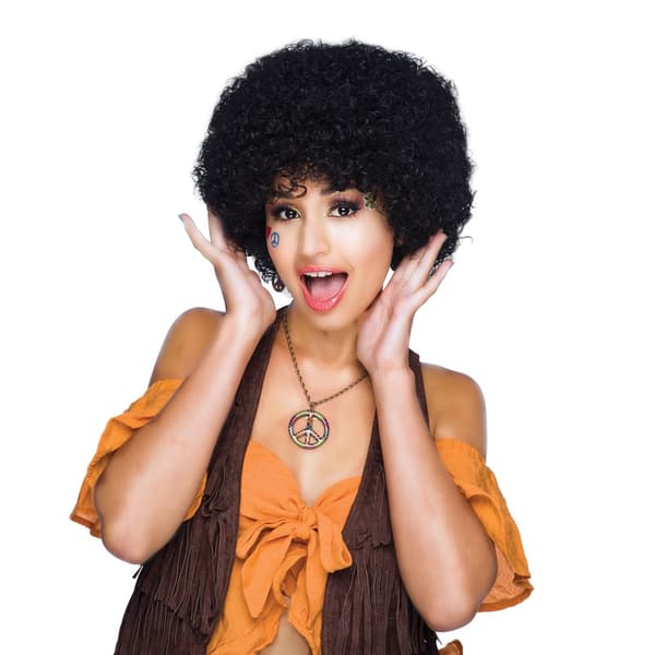 Bristol Novelty Unisex Adults 70s Afro Wig Black One Size