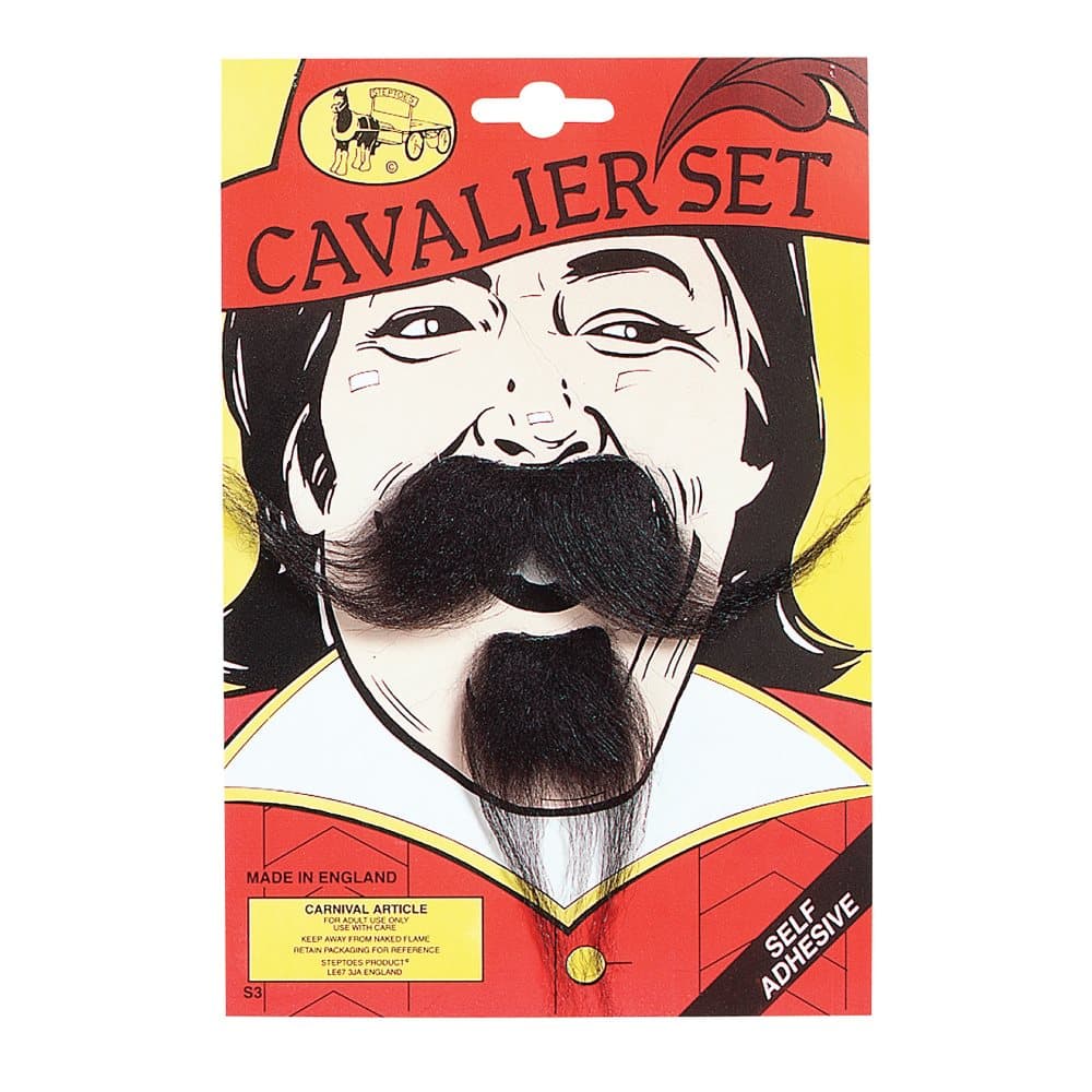 Bristol Novelty Cavalier Moustache och skägg set