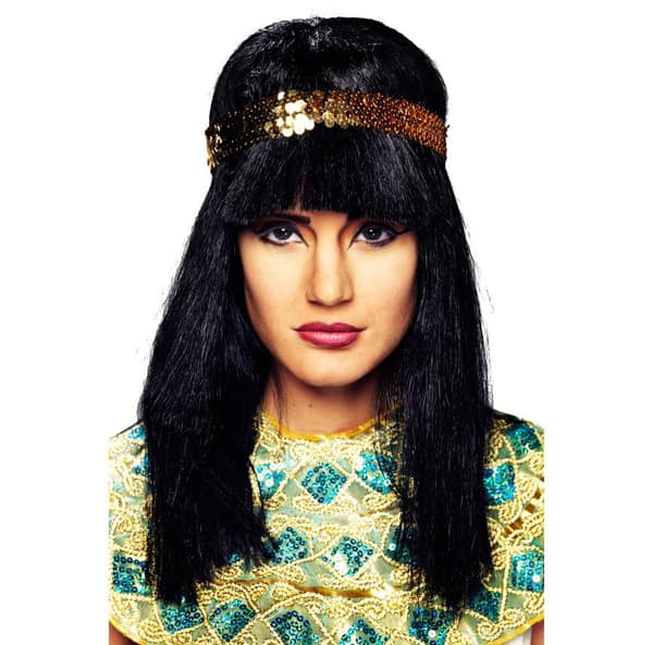 Svart Cleopatra Peruk Maskerad