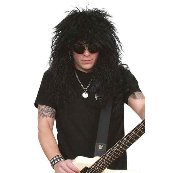 Svart Heavy Metal Peruk Maskerad