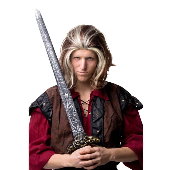Medeltid Viking Peruk med Slingor Maskerad