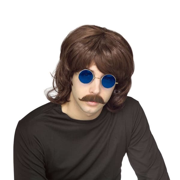 Bristol Novelty Unisex Adult 70´s Shag Wig Brown One Size