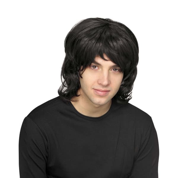 Bristol Novelty Unisex Adult 70´s Shag Wig Black One Size