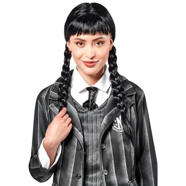 Wednesday Unisex Adult Wig Black One Size