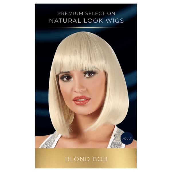 Naturlig Bob Blond Kort Peruk