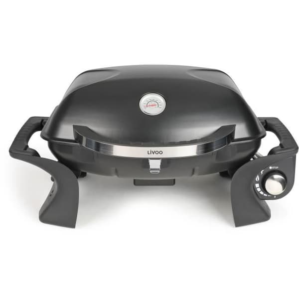 LIVOO DOC275 Bärbar Gasgrill - Emaljerat Stål - Grillyta 50x37,5 cm