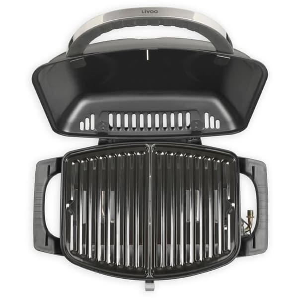 LIVOO DOC275 Bärbar Gasgrill - Emaljerat Stål - Grillyta 50x37,5 cm