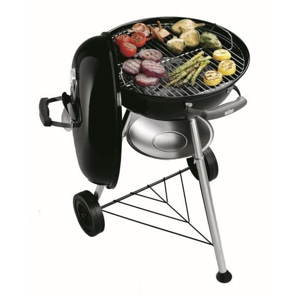 WEBER Kompakti hiiligrilli vedenkeittimellä Ø47 cm - Kromiteräs - Musta
