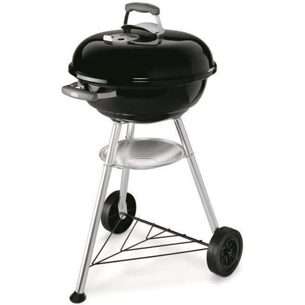 WEBER Kompakti hiiligrilli vedenkeittimellä Ø47 cm - Kromiteräs - Musta
