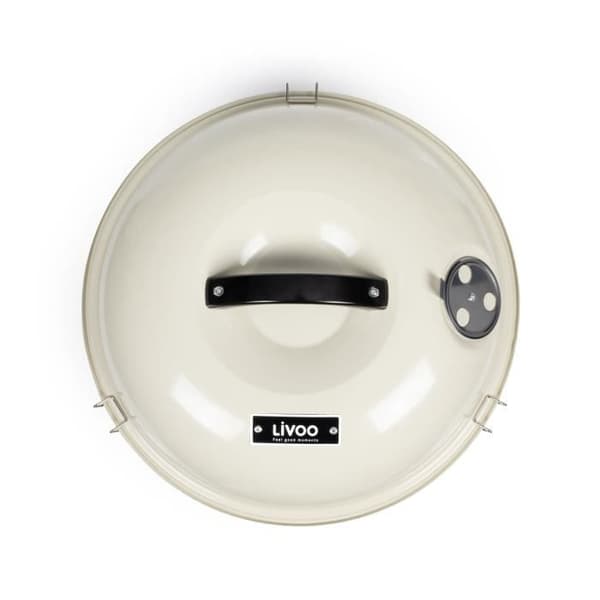 Bærbar kulgrill - LIVOO - DOC301 - ø34 cm - Kromgrill - Højde 18 cm - Håndtag - Sikkerhedslåse