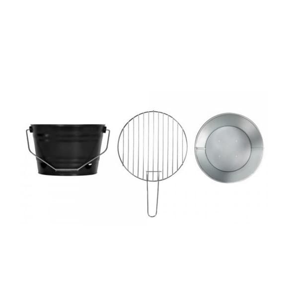 Bärbar kolgrill - LIVOO - DOC327N - Rostfritt stål - Grillyta ø27 cm - Höjd 24 cm