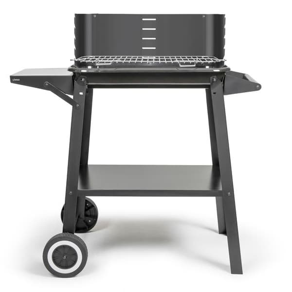 Kulgrill - LIVOO - DOC328 - Rustfrit stål - Kogeplade 48,5 x 28,8 cm - Justerbar højde 70-84 cm