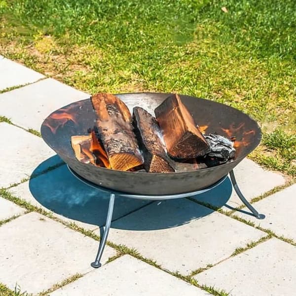 Lund Öppen spis diameter 60 cm svart 446236