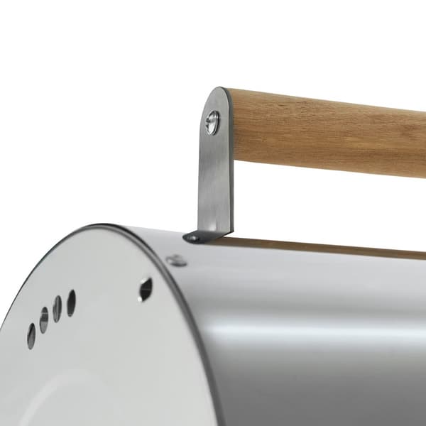 Kolgrill i rostfritt stål - silver