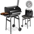 Miniatyrbillede 1 af 9: Grill med termometer og hjul - sort