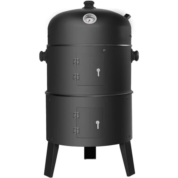 3-i-1 BBQ grill inkl. termometer - sort