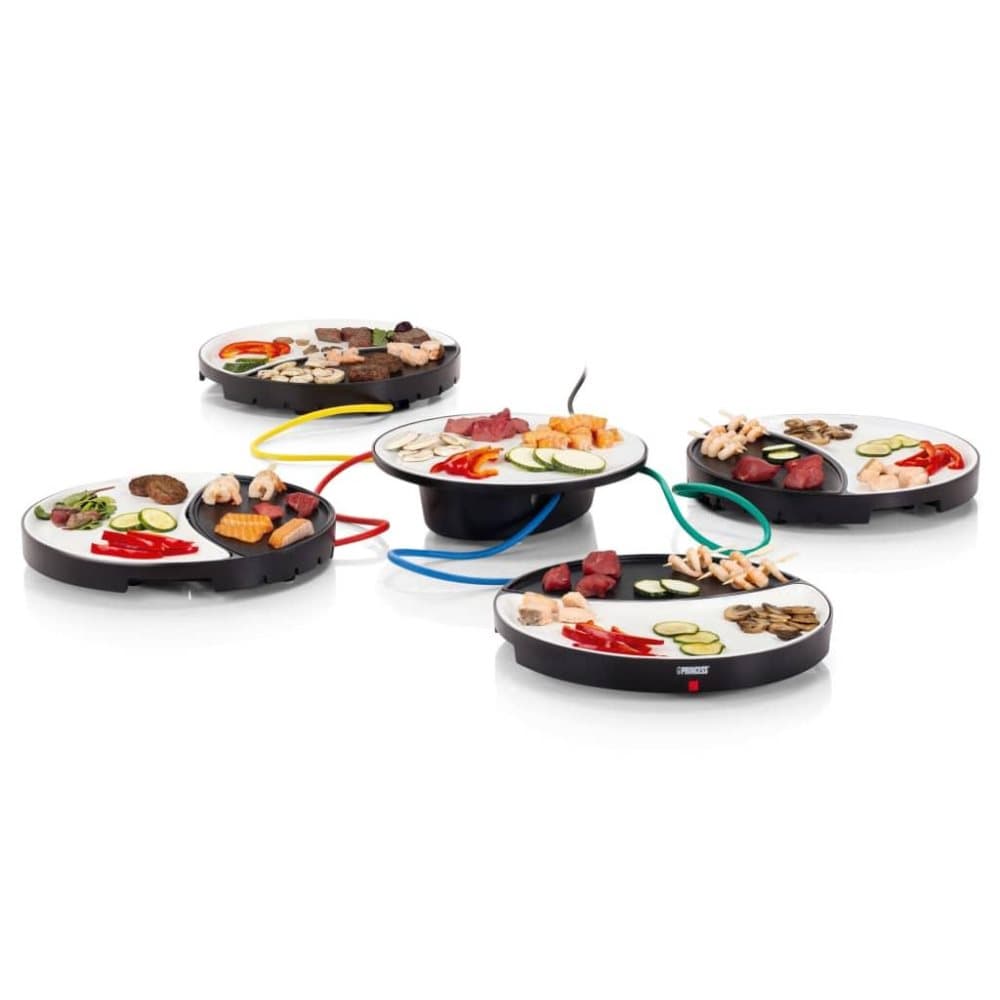 Princess Bordsgrill 4 personer Dinner4All 1000W vit och svart