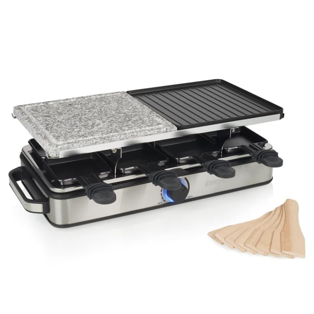 Princess Raclettegrill med grillsten 8 personer Deluxe 1400 W
