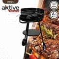 Miniatyrbild 4 av 7: Kolgrill med hjul Aktive Textilene 42 x 76,5 cm Svart