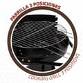 Miniatyrbild 7 av 7: Kolgrill med hjul Aktive Textilene 42 x 76,5 cm Svart