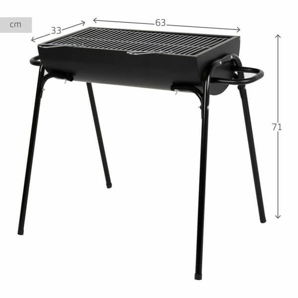 Kolgrill med ben Aktive 91 x 33 x 71 cm